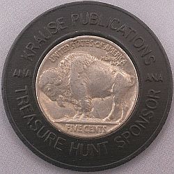 Encased buffalo nickel - ANA / KRAUSE PUBLICATIONS / ANA / TREASURE HUNT SPONSOR