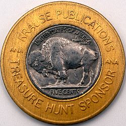 Encased buffalo nickel - ANA / KRAUSE PUBLICATIONS / ANA / TREASURE HUNT SPONSOR