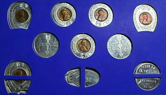 The Kewaunee Line Samples of encased coins