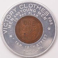 Victory Clothes encased 1941 D cent