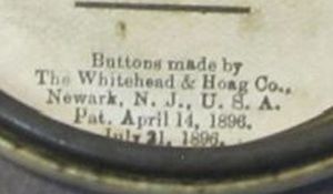 Section of Pan Am Expo back showing the copyright info on Whitehead & Hoag